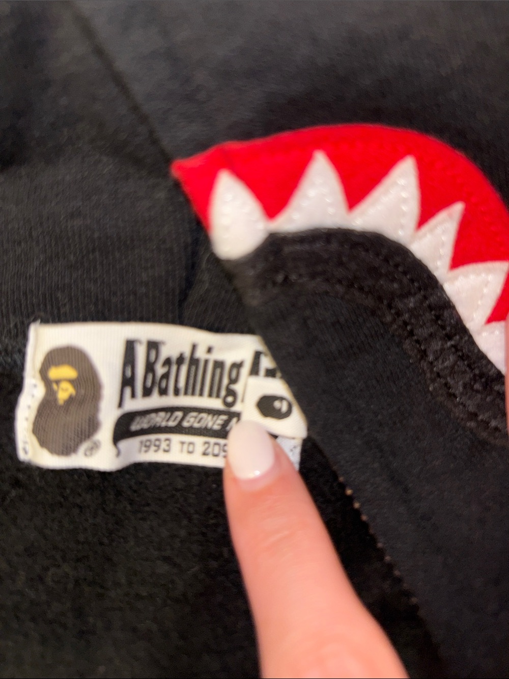 Bape x Big Sean Shark Full Zip Hoodie XL - Picture 9 of 10